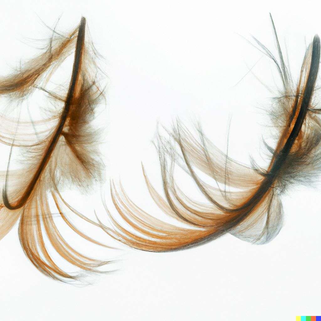 the discovery of gravity, made from feathers